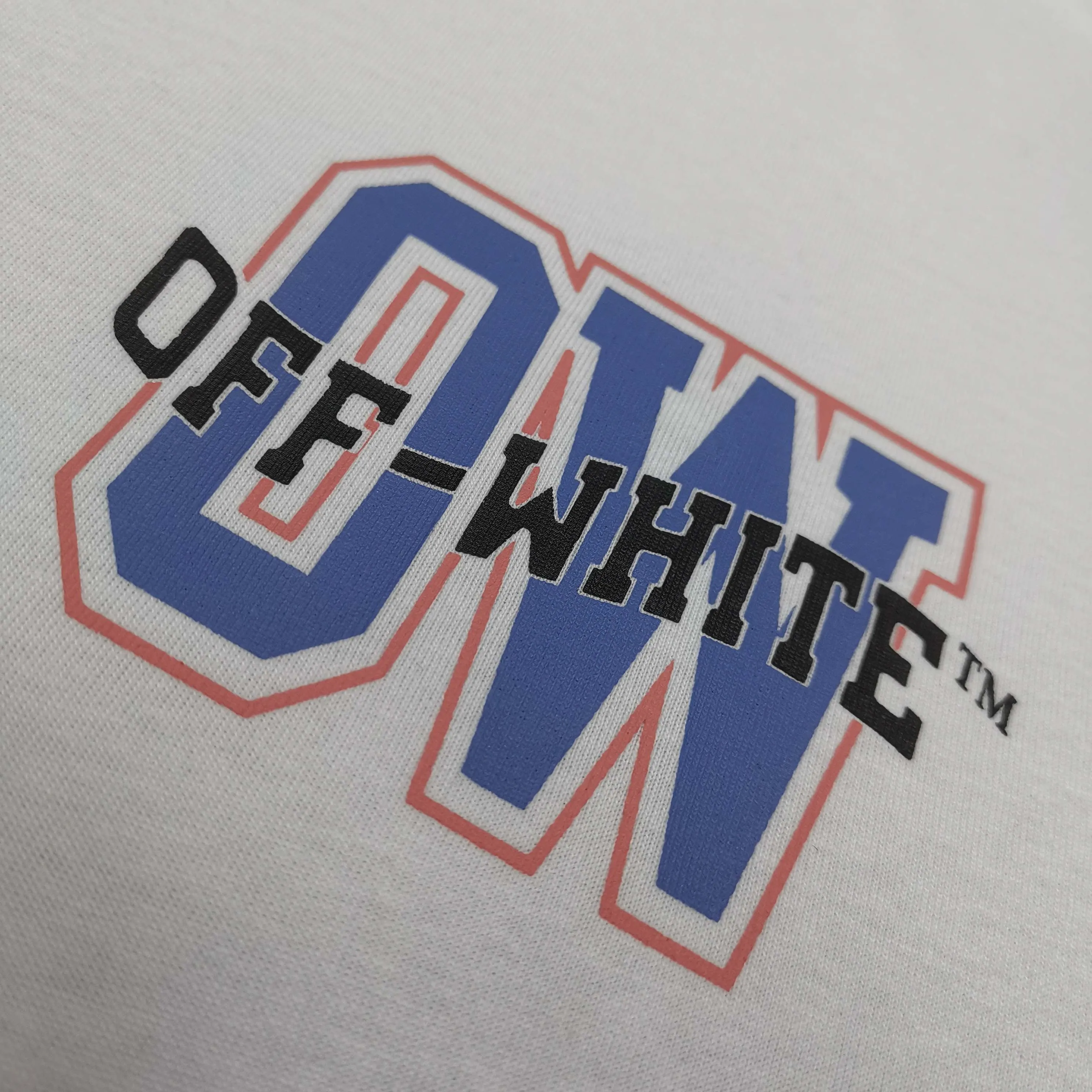 Top version ❤️off white new loose version orange and blue arrow letter short-sleeved T-shirt Size: S M L XL Color: Black White P240